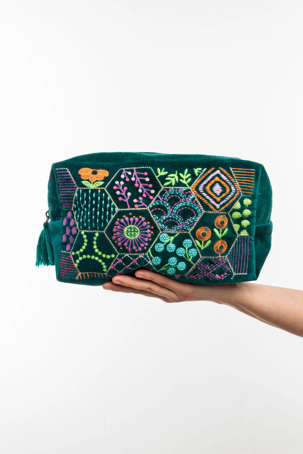 Kosmetiktasche VELVET BLOOM ART (GOTS) groß - Image 3