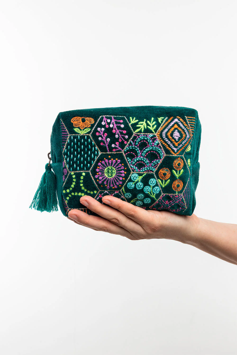 Kosmetiktasche VELVET BLOOM ART (GOTS) - klein - Image 3