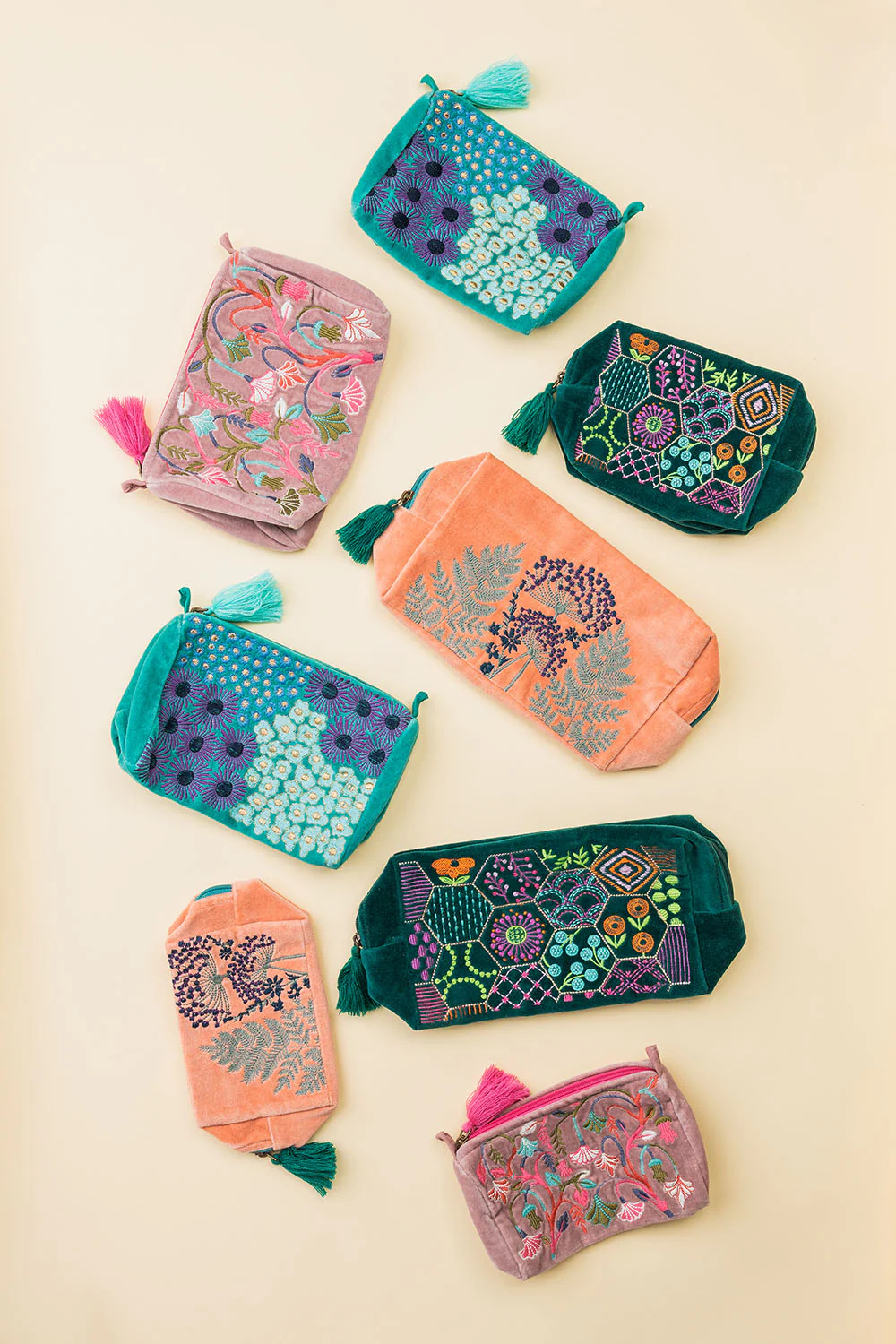 Kosmetiktasche VELVET BLOOM ART (GOTS) - klein - Image 5