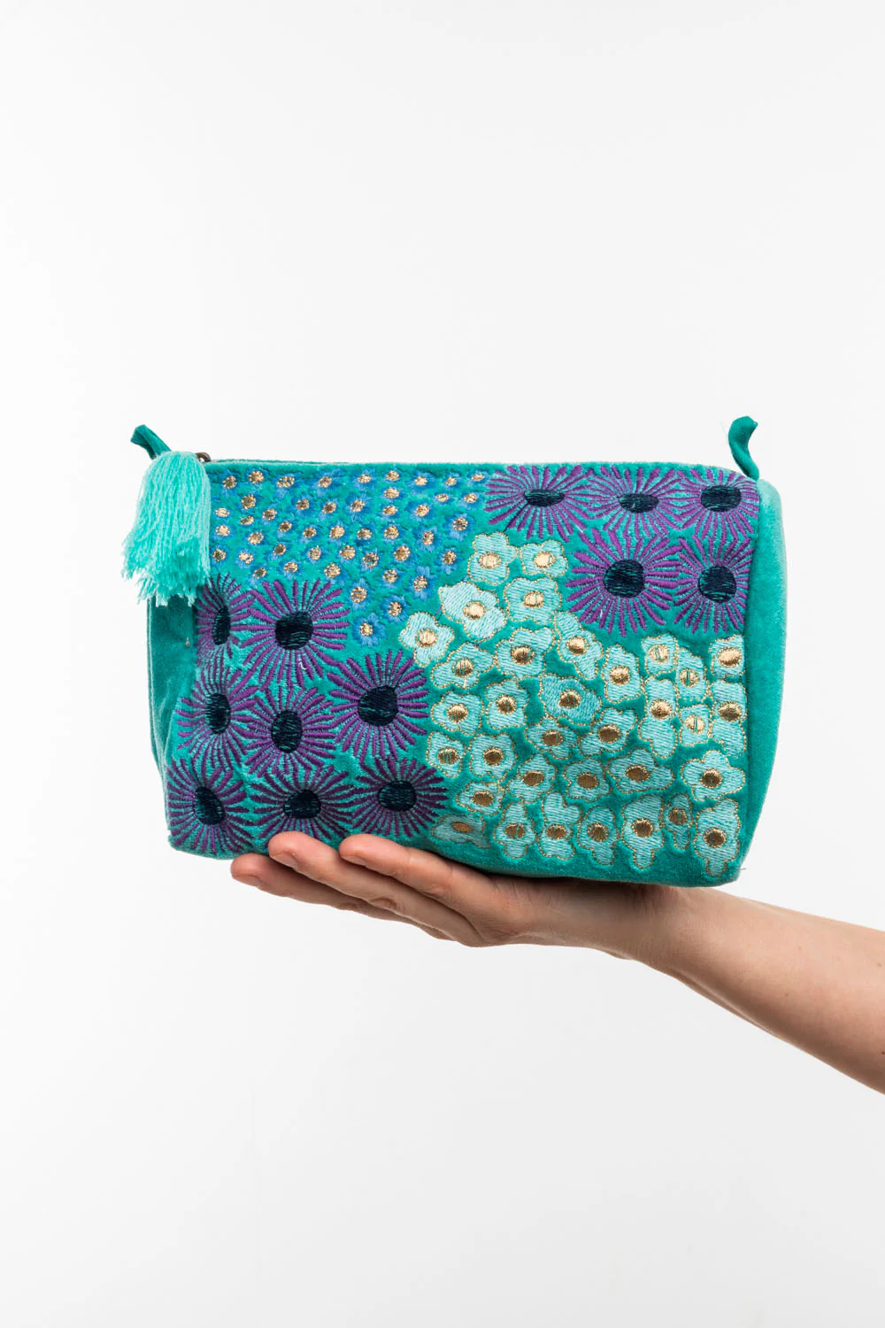 Kosmetiktasche VELVET BLOSSOMS (GOTS) - klein - Image 3