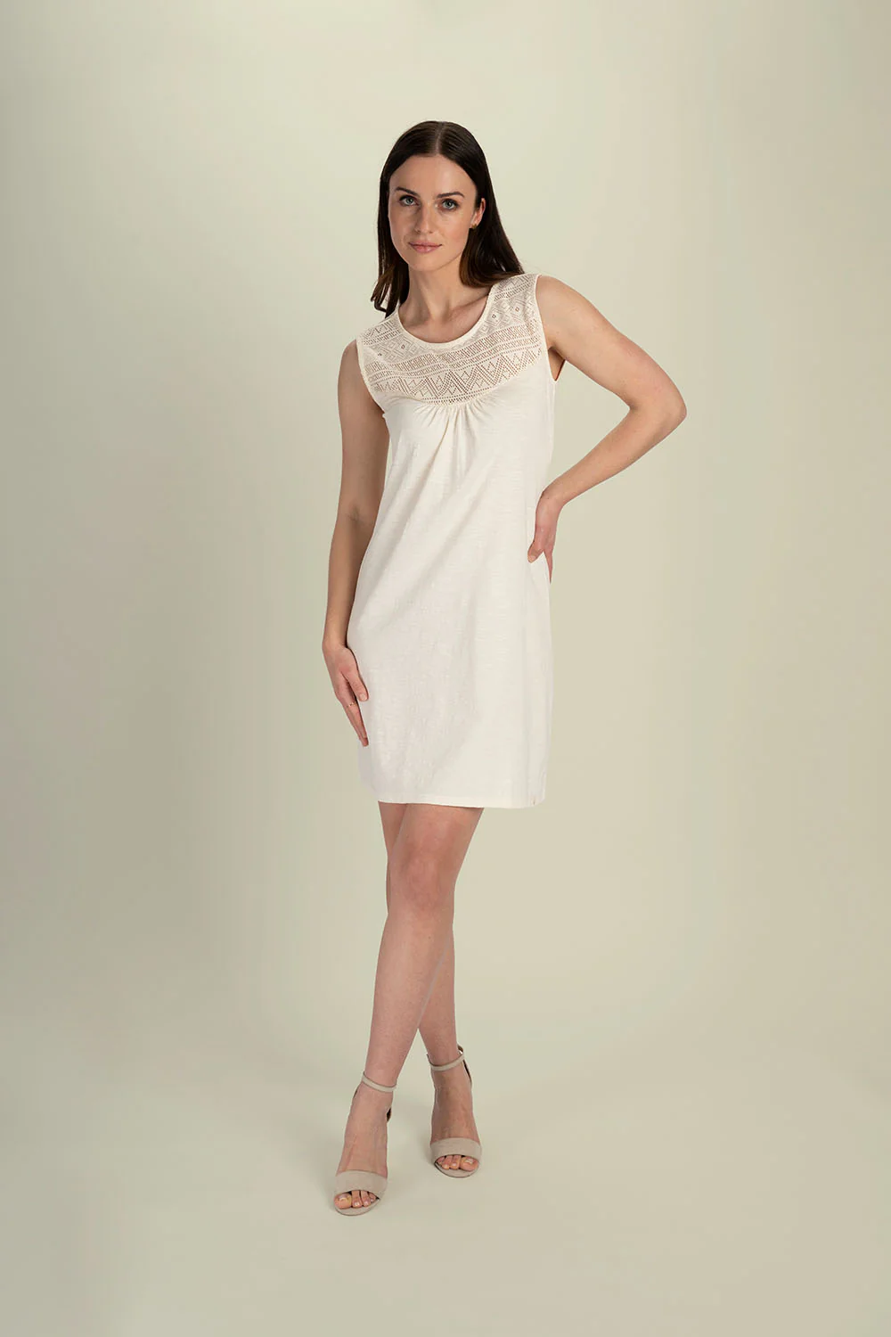 Jersey-Kleid mit Spitzendetails - Image 2