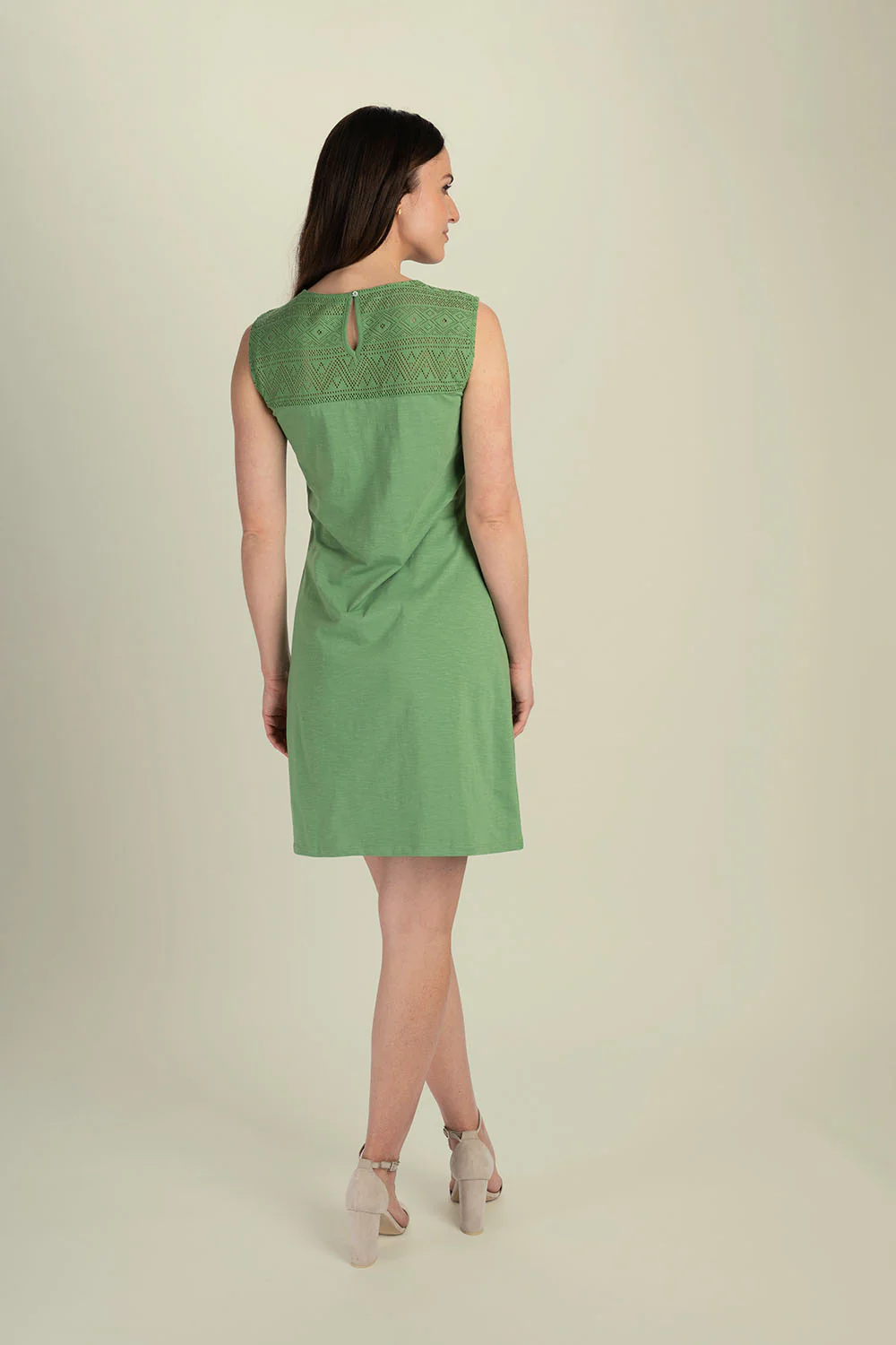 Jersey- Kleid mit Spitzendetails - Image 3