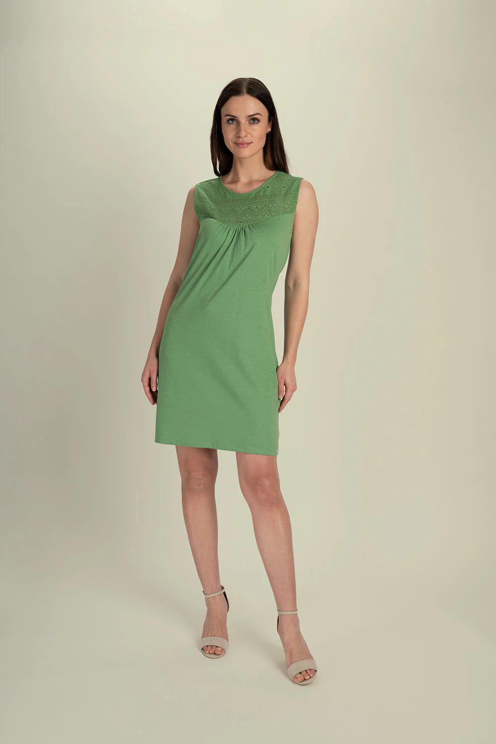 Jersey- Kleid mit Spitzendetails - Image 4