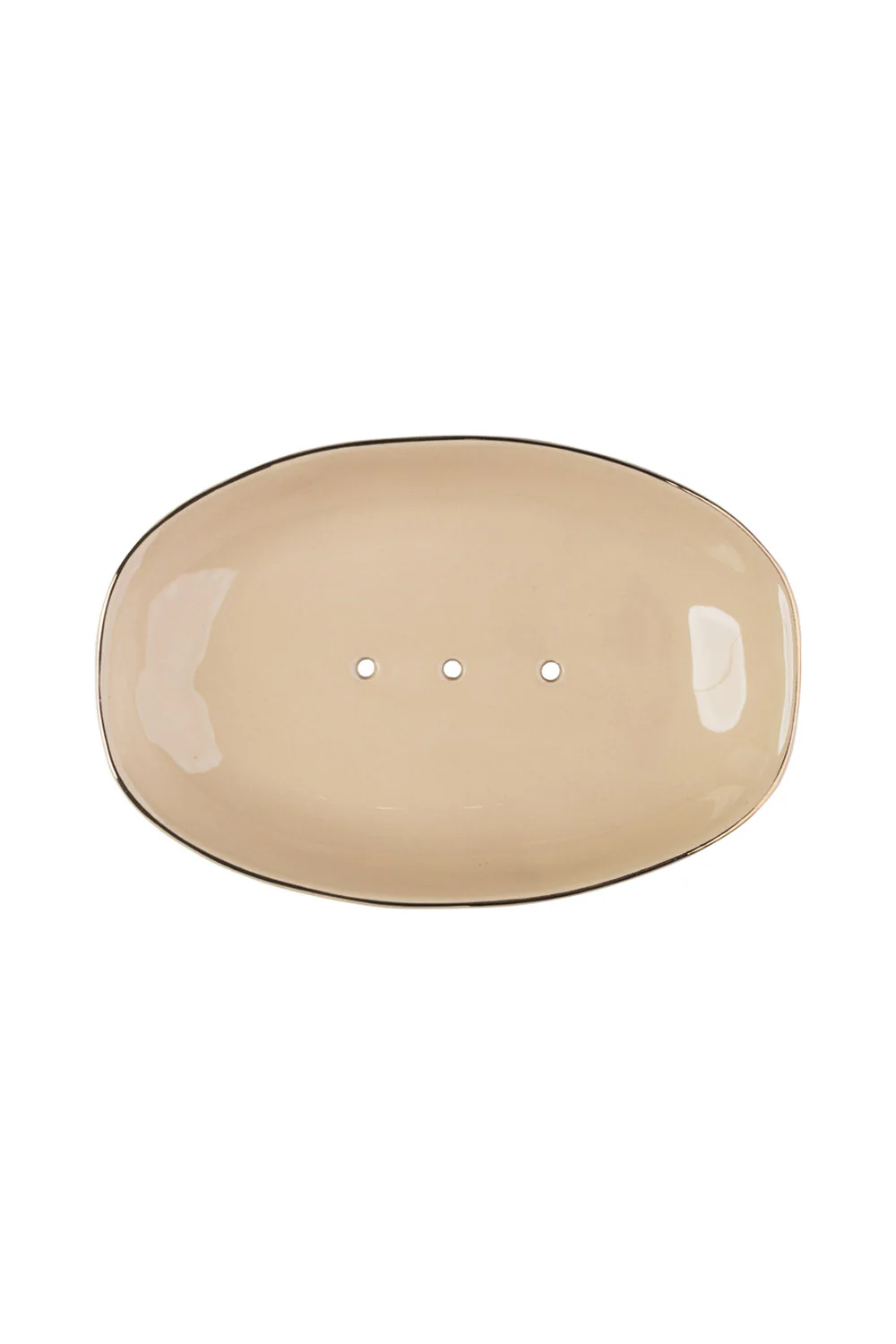 Seifenschale CLASSIC beige mit Goldrand