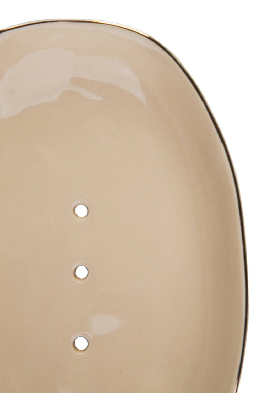 Seifenschale CLASSIC beige mit Goldrand - Image 3