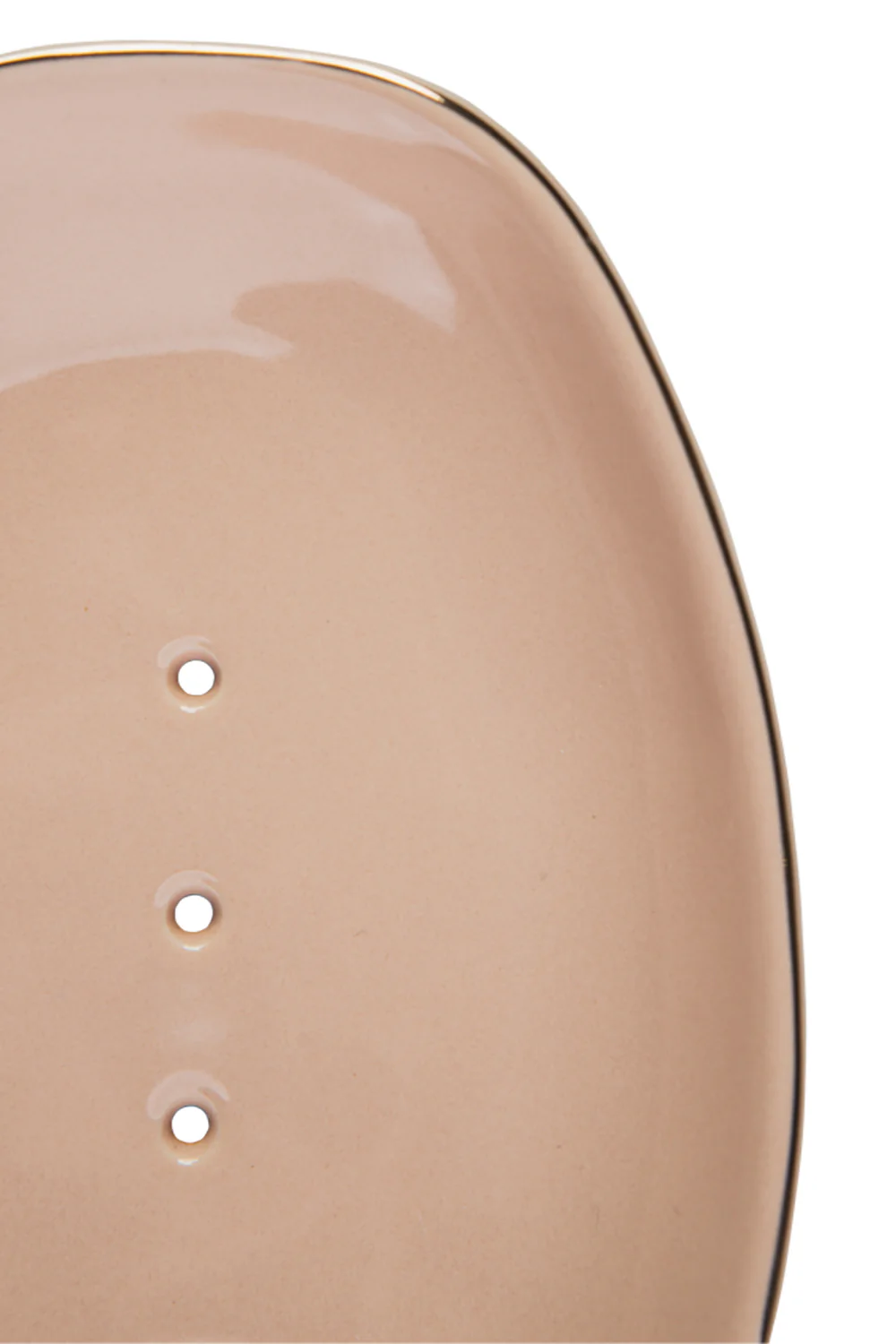 Seifenschale CLASSIC salmon mit Goldrand - Image 3